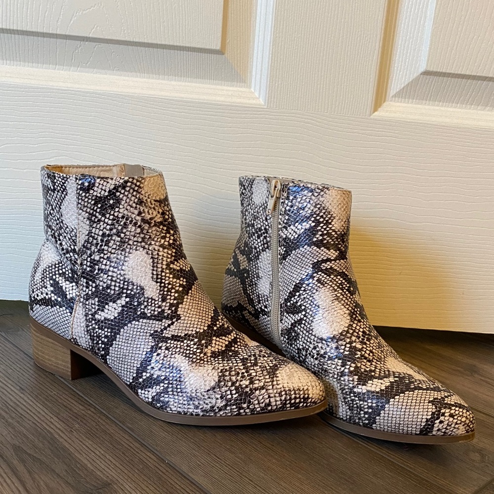 Snakeskin Booties